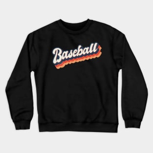 vintage baseball awesome retro Crewneck Sweatshirt